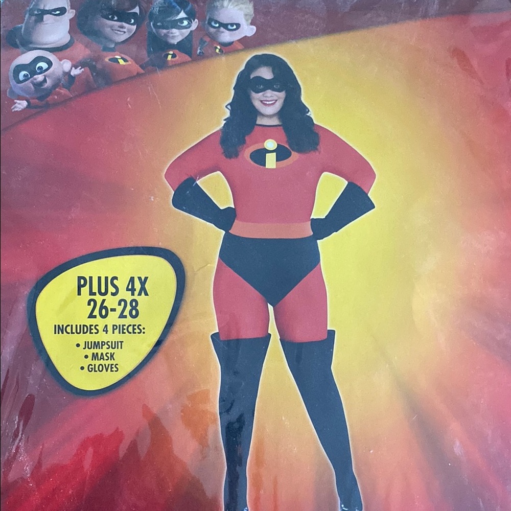 Mrs. Incredible Adult 4x Costume - Red and Black
